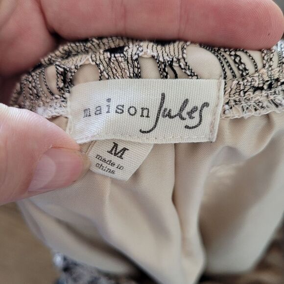 Maison Jules Pencil Skirt Victorian Lace Modest Art Deco Office Career Work M - Picture 8 of 9